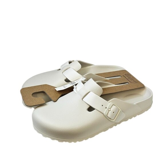 Birkenstock Womens Boston Eva Clogs, Mules, Slip On, Narrow, White, Size 10, NWT - Picture 1 of 6
